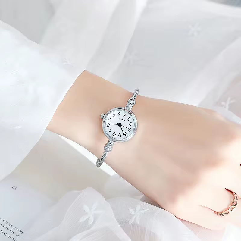 Montre Femme Quartz Rétro Ronde Acier - vue 3 - Montrelio