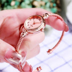 Montre Femme Quartz Rétro Ronde Acier - vue 4 - Montrelio