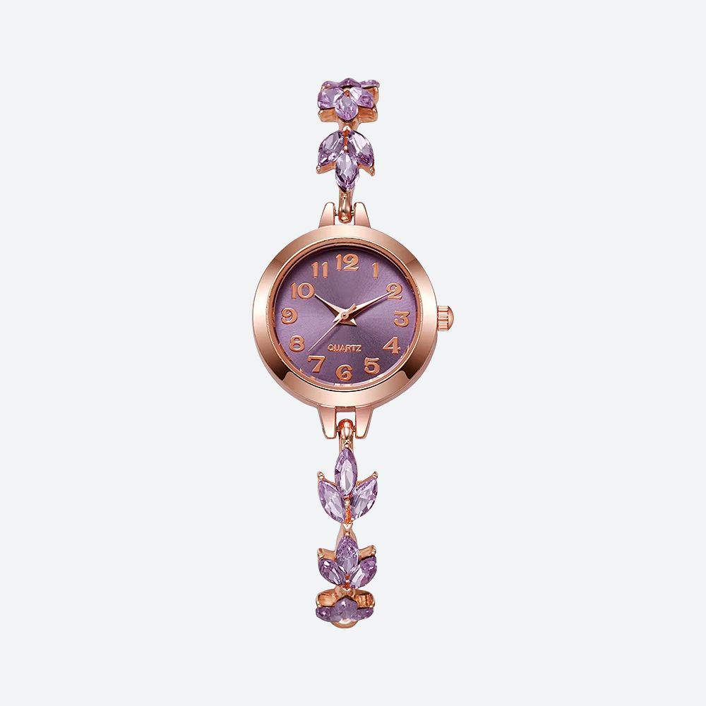 Montre Femme Ronde Strass Élégante - vue 2 - Montrelio
