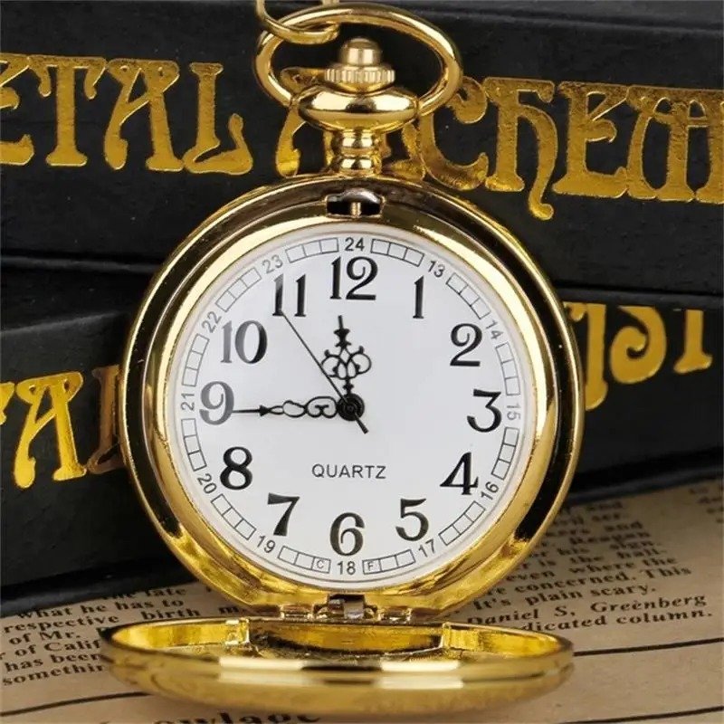 Montre à gousset femme miroir, couvercle ouvert