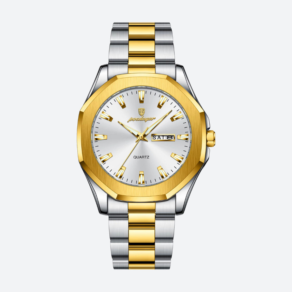 Montre Homme Acier Bicolore Quartz, Jour/Date - vue 1 - Montrelio