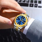 Montre Homme Acier Bicolore Quartz, Jour/Date - vue 4 - Montrelio