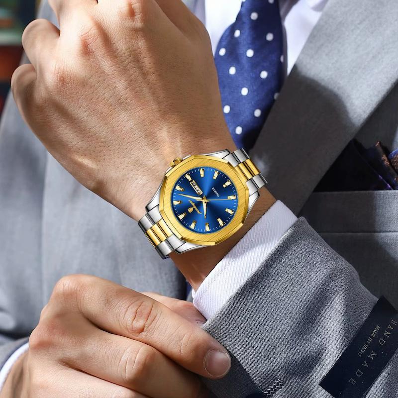 Montre Homme Acier Bicolore Quartz, Jour/Date - vue 5 - Montrelio