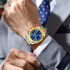 Montre Homme Acier Bicolore Quartz, Jour/Date - vue 5 - Montrelio
