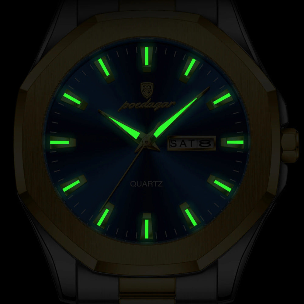 Montre Homme Acier Bicolore Quartz, Jour/Date - vue 6 - Montrelio