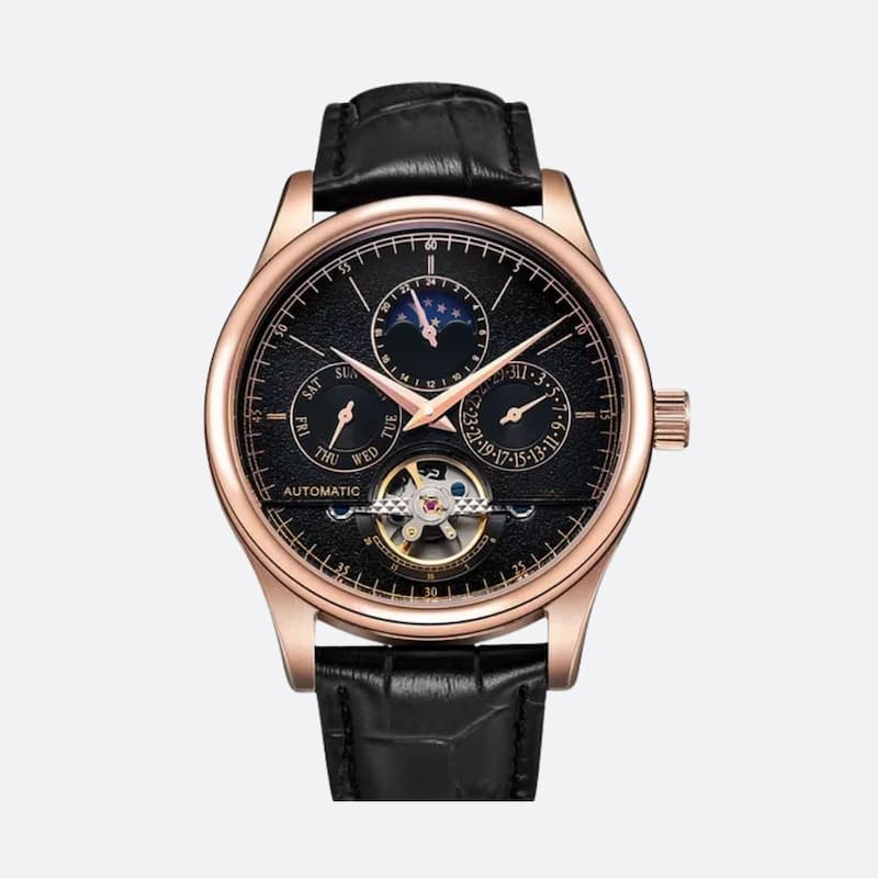 Montre Homme Automatique avec Phase de Lune et Tourbillon - vue 2 - Montrelio