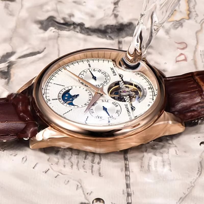 Montre Homme Automatique avec Phase de Lune et Tourbillon - vue 5 - Montrelio