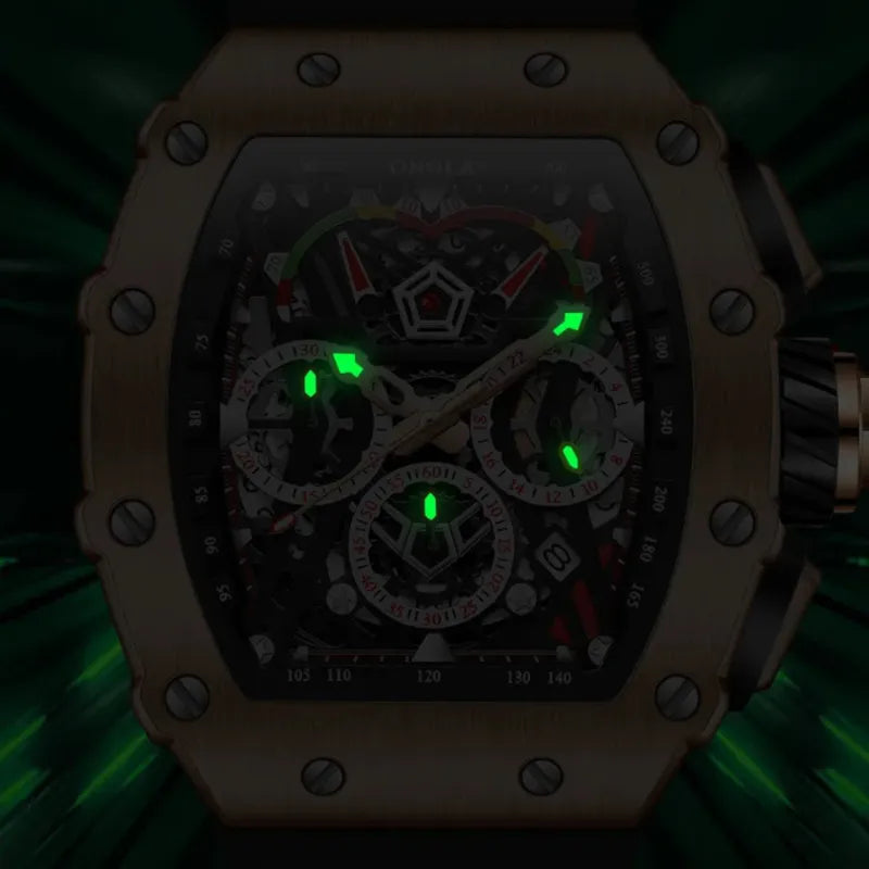 Montre Homme Automatique, Boitier tonneau - vue 5 - Montrelio