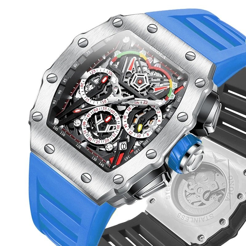 Montre Homme Automatique, Boitier tonneau - vue 5 - Montrelio