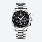 Montre Homme Chronographe Quartz, Bracelet Acier Inoxydable - vue 1 - Montrelio