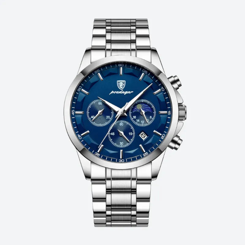 Montre Homme Chronographe Quartz, Bracelet Acier Inoxydable - vue 3 - Montrelio