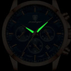 Montre Homme Chronographe Quartz, Bracelet Acier Inoxydable - vue 5 - Montrelio