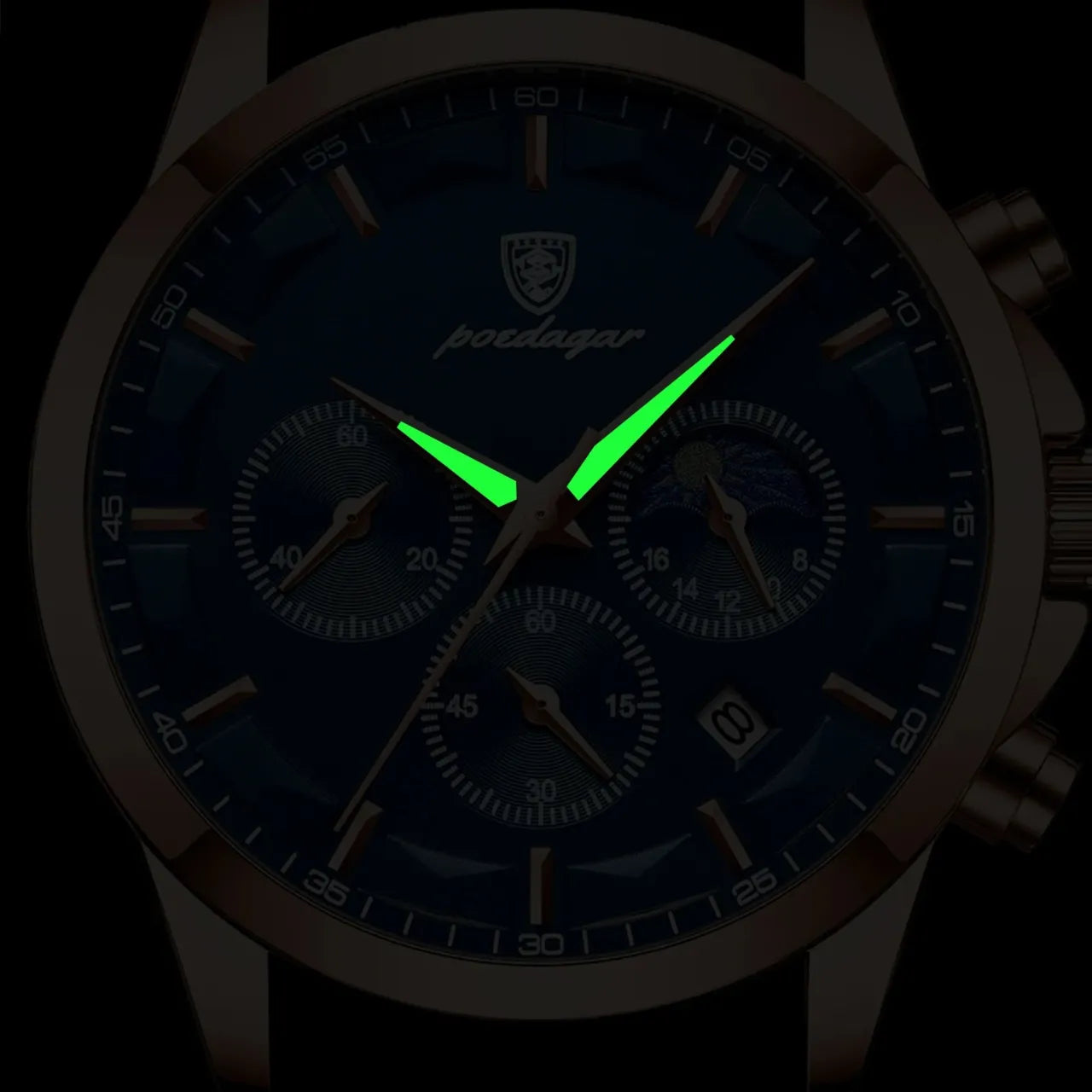 Montre Homme Chronographe Quartz, Bracelet Acier Inoxydable - vue 5 - Montrelio