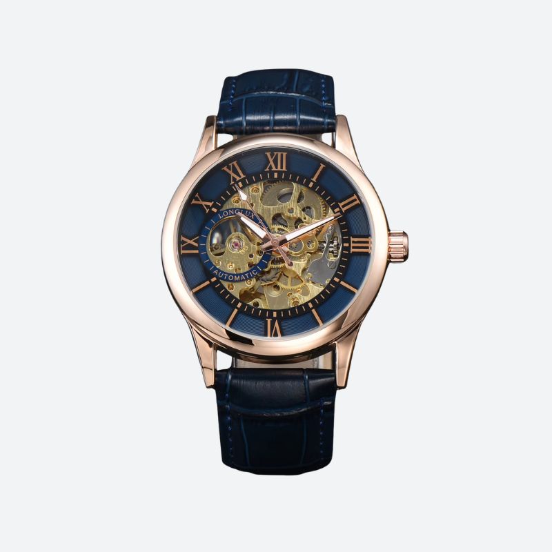 Montre homme cuir automatique, squelette - vue 2 - Montrelio