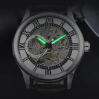 Montre homme cuir automatique, squelette - vue 5 - Montrelio