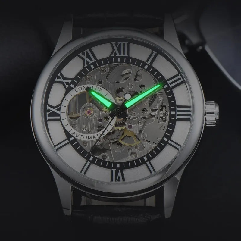Montre homme cuir automatique, squelette - vue 5 - Montrelio