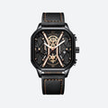 Montre homme cuir carré chronographe - vue 1 - Montrelio