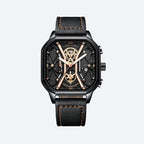 Montre homme cuir carré chronographe - vue 1 - Montrelio