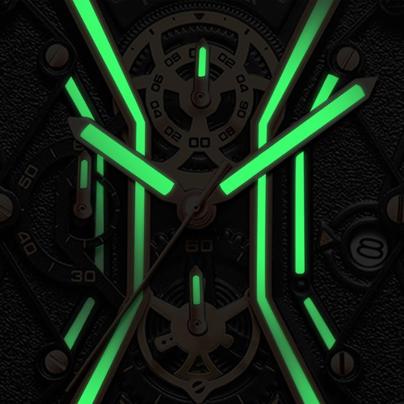 Montre homme cuir carré chronographe - vue 3 - Montrelio