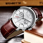 Montre homme cuir chronographe étanche - style militaire - vue 5 - Montrelio
