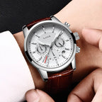 Montre homme cuir chronographe étanche - style militaire - vue 6 - Montrelio