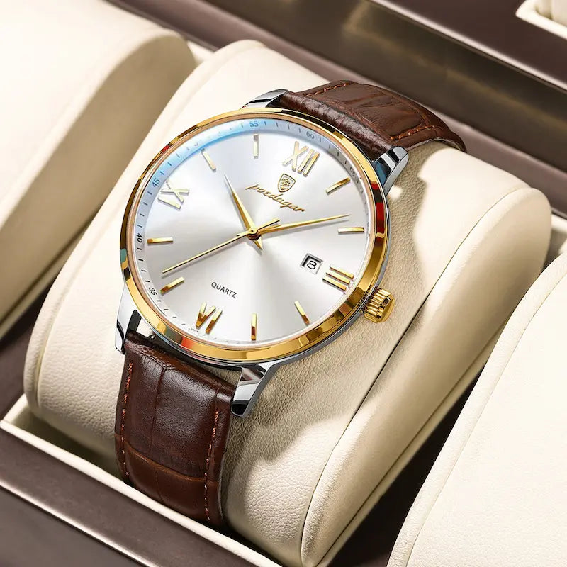 Montre homme cuir étanche quartz - vue 3 - Montrelio