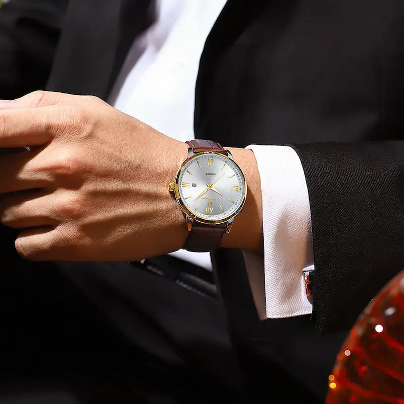 Montre homme cuir étanche quartz - vue 4 - Montrelio