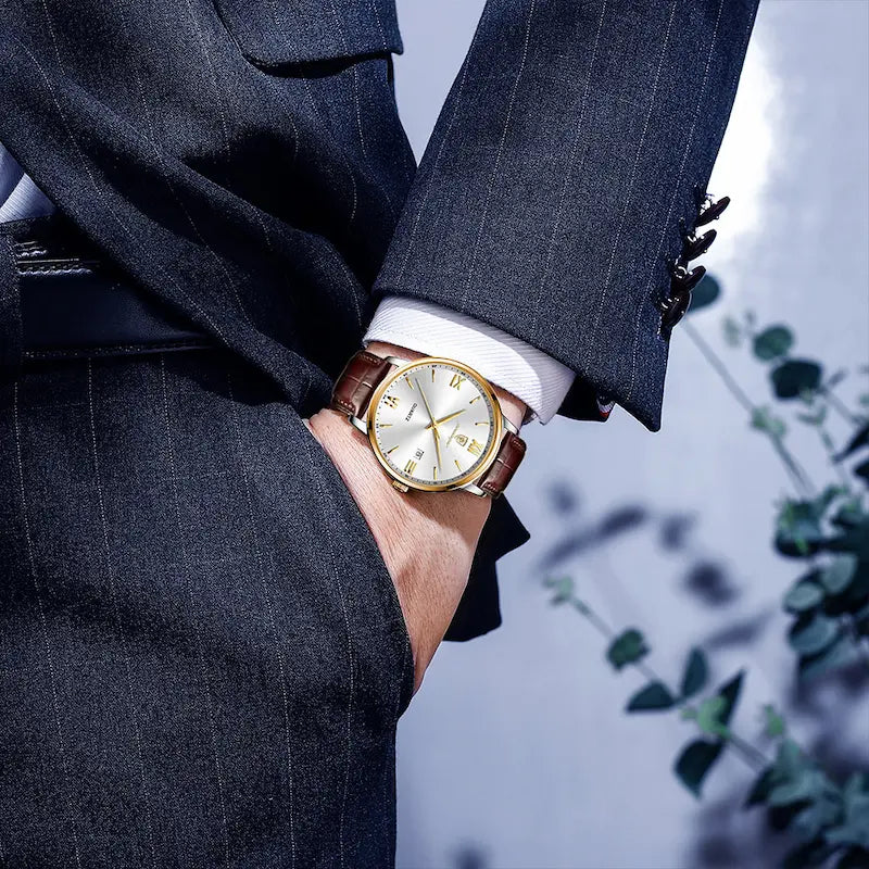 Montre homme cuir étanche quartz - vue 5 - Montrelio