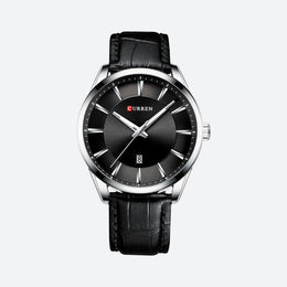 Montre Homme Cuir Quartz Élégante