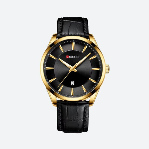 Montre Homme Cuir Quartz Élégante