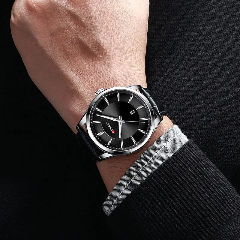 Montre Homme Cuir Quartz Élégante - vue 3 - Montrelio