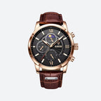 Montre homme cuir quartz étanche - vue 1 - Montrelio