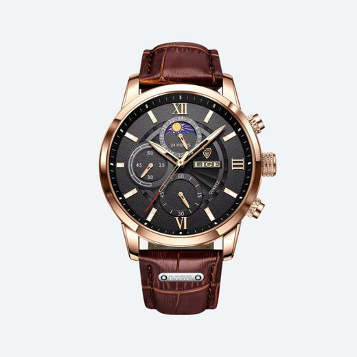 Montre homme cuir quartz étanche