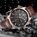Montre homme cuir quartz étanche - vue 4 - Montrelio