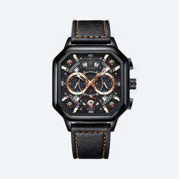Montre homme cuir quartz sport étanche