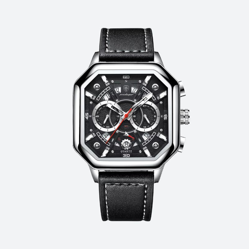 Montre homme cuir quartz sport étanche - vue 2 - Montrelio