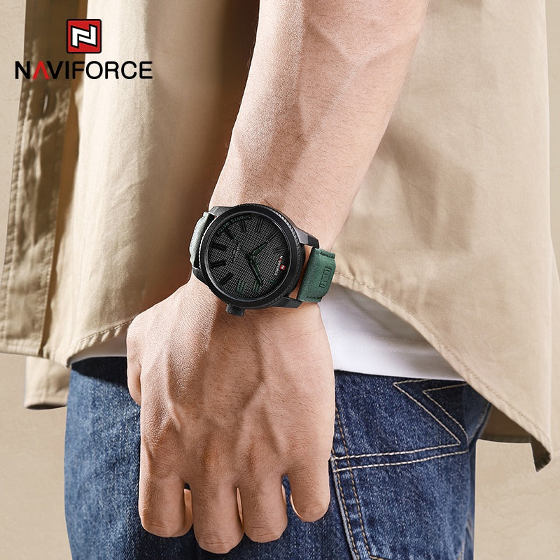 Montre Homme Cuir Sport, style Militaire - vue 2 - Montrelio