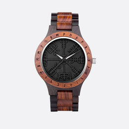 Montre Homme en Bois Viking Noir