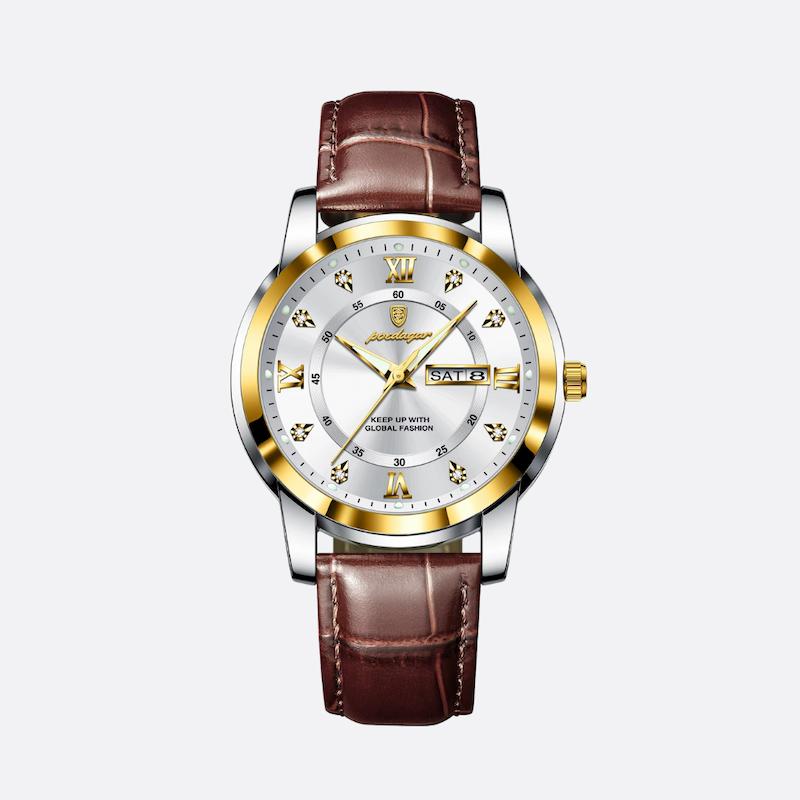 Montre Homme Quartz Élégante avec Bracelet Cuir - vue 3 - Montrelio