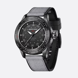 Montre Homme Solaire Aviateur avec Cadran 43 mm, Bracelet Nylon