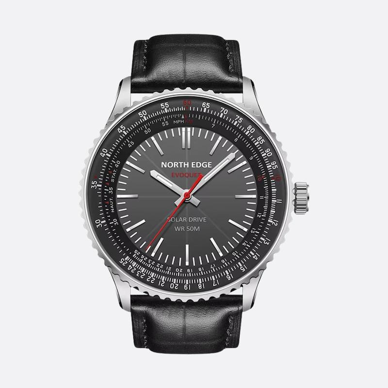 Montre Homme Solaire Aviateur Chronographe - vue 1 - Montrelio