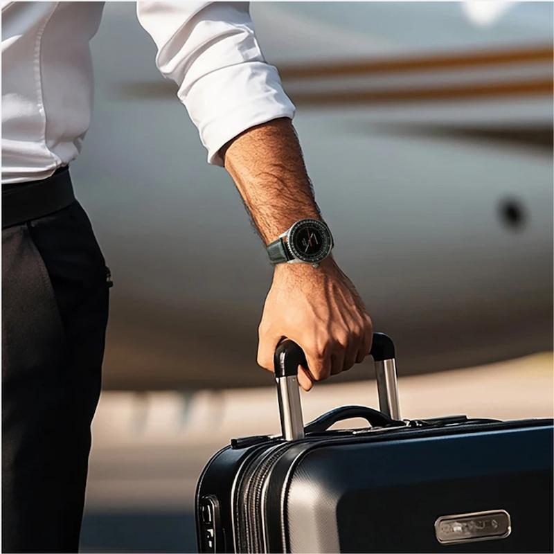 Montre Homme Solaire Aviateur Chronographe - vue 3 - Montrelio