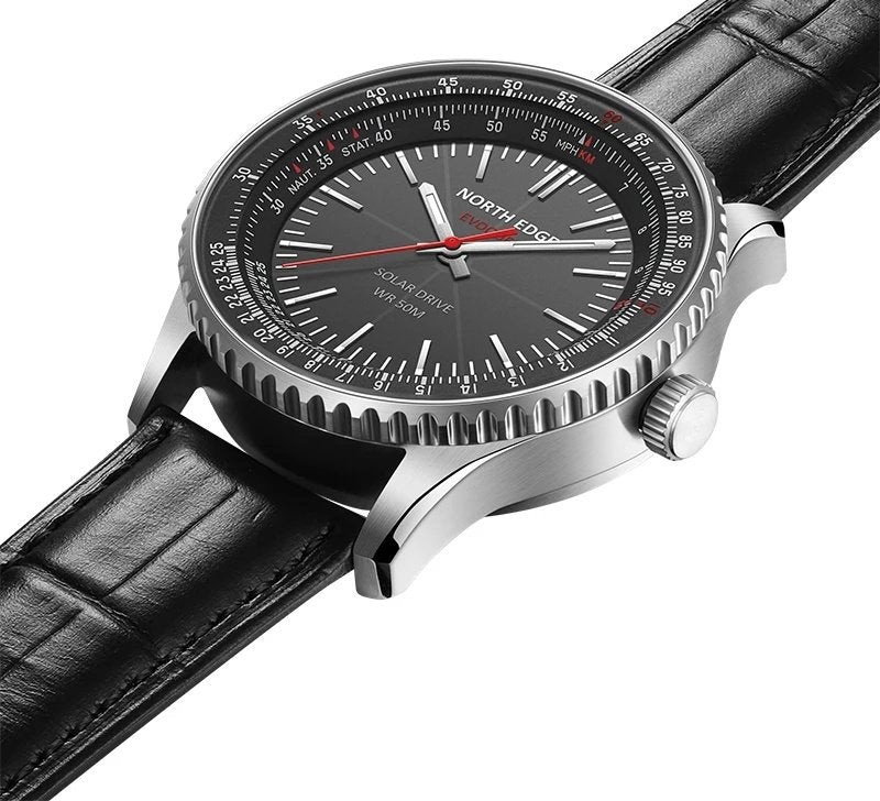 Montre Homme Solaire Aviateur Chronographe - vue 4 - Montrelio