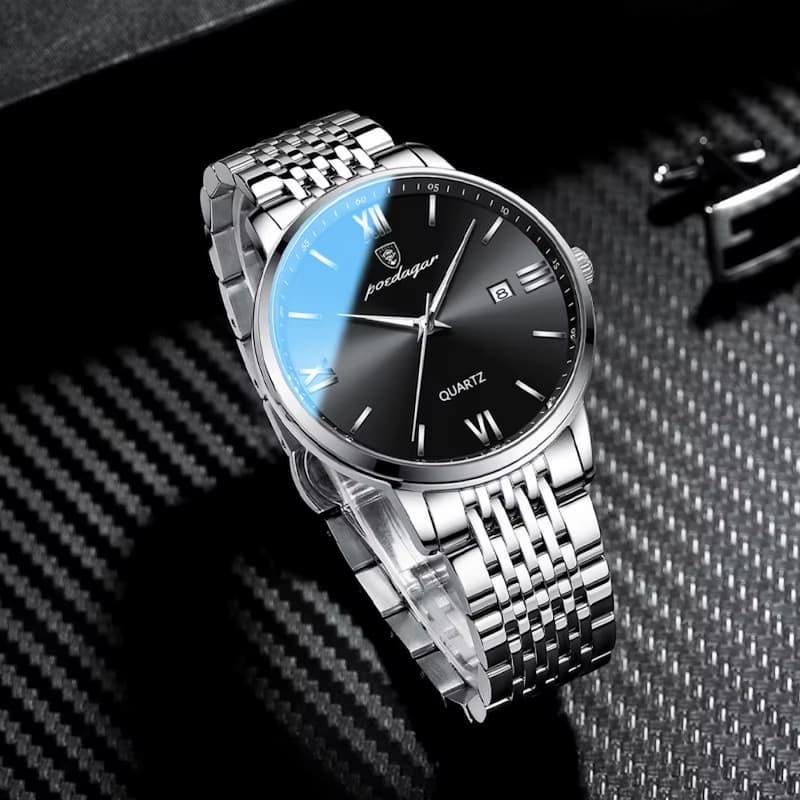 Montre Homme Ultra-Fine en Acier, Design Minimaliste - vue 3 - Montrelio