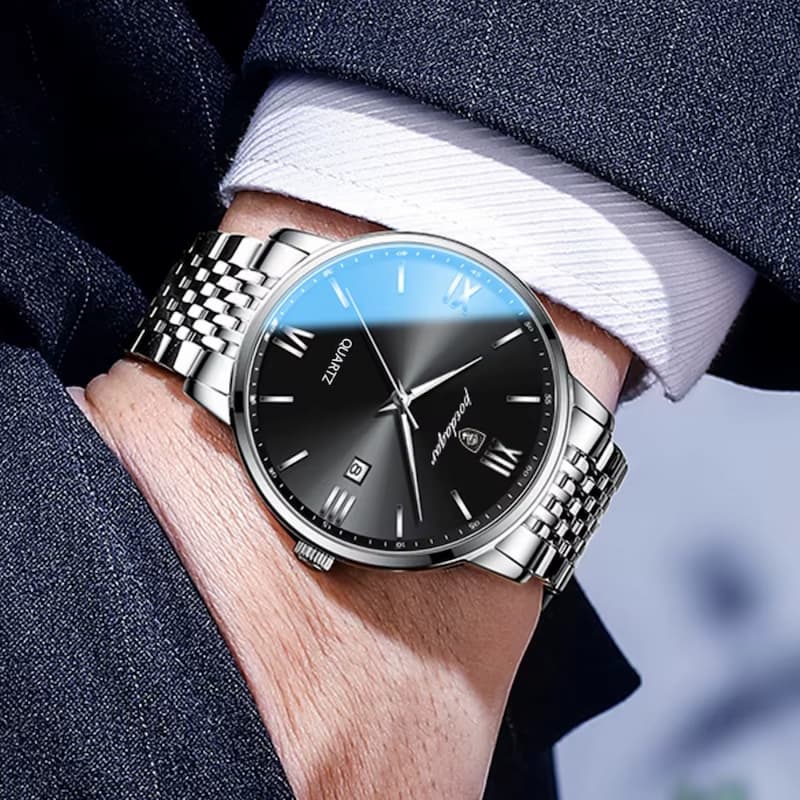 Montre Homme Ultra-Fine en Acier, Design Minimaliste - vue 5 - Montrelio