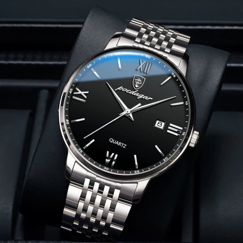Montre Homme Ultra-Fine en Acier, Design Minimaliste - vue 7 - Montrelio
