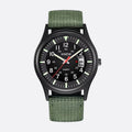 Montre Homme Vintage Militaire Quartz Bracelet Nylon 41mm - vue 1 - Montrelio