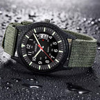 Montre Homme Vintage Militaire Quartz Bracelet Nylon 41mm - vue 3 - Montrelio