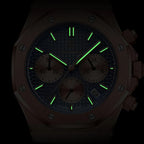 Montre Luxe Chronographe Homme, Cadran Texturé - vue 5 - Montrelio
