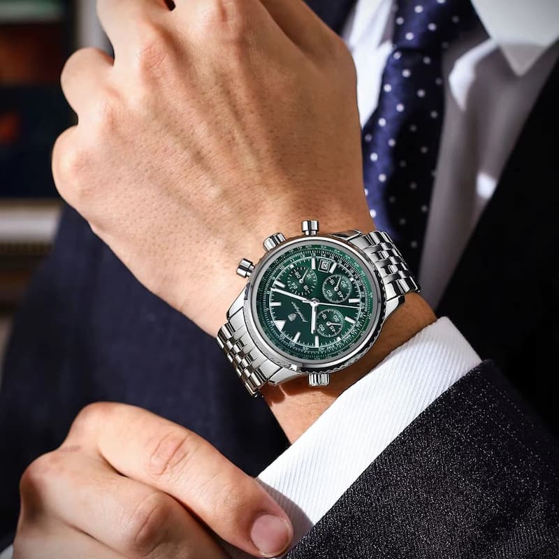 Montre Luxe chronographe homme, Style Sport - vue 5 - Montrelio